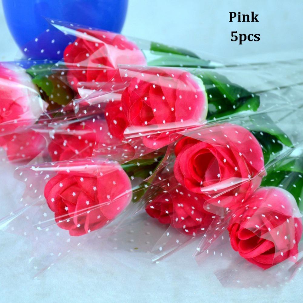 

5pcs New 8 Colors Simulated Rose DIY Party Decoration Festival Supplies Artificial Flowers Home Decor Bouquet Home Decor