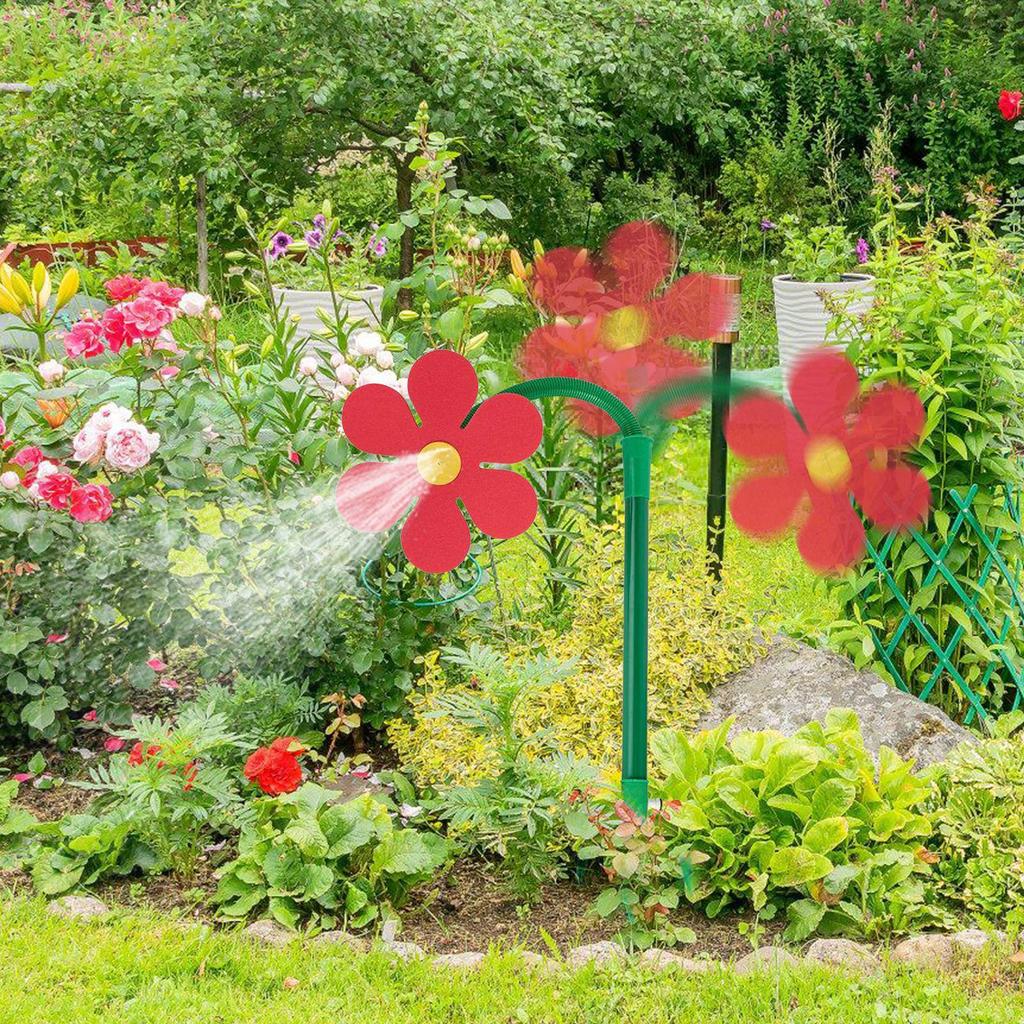 Crazy Spin Sprinkler Flower Shape Dancing Daisy Sprinklers 360 Rotating Water Spray for Yard Lawn Watering Garden Decor
