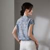 SOFSIL Women's 100% Mulberry Silk Printed Short Sleeve Shirt