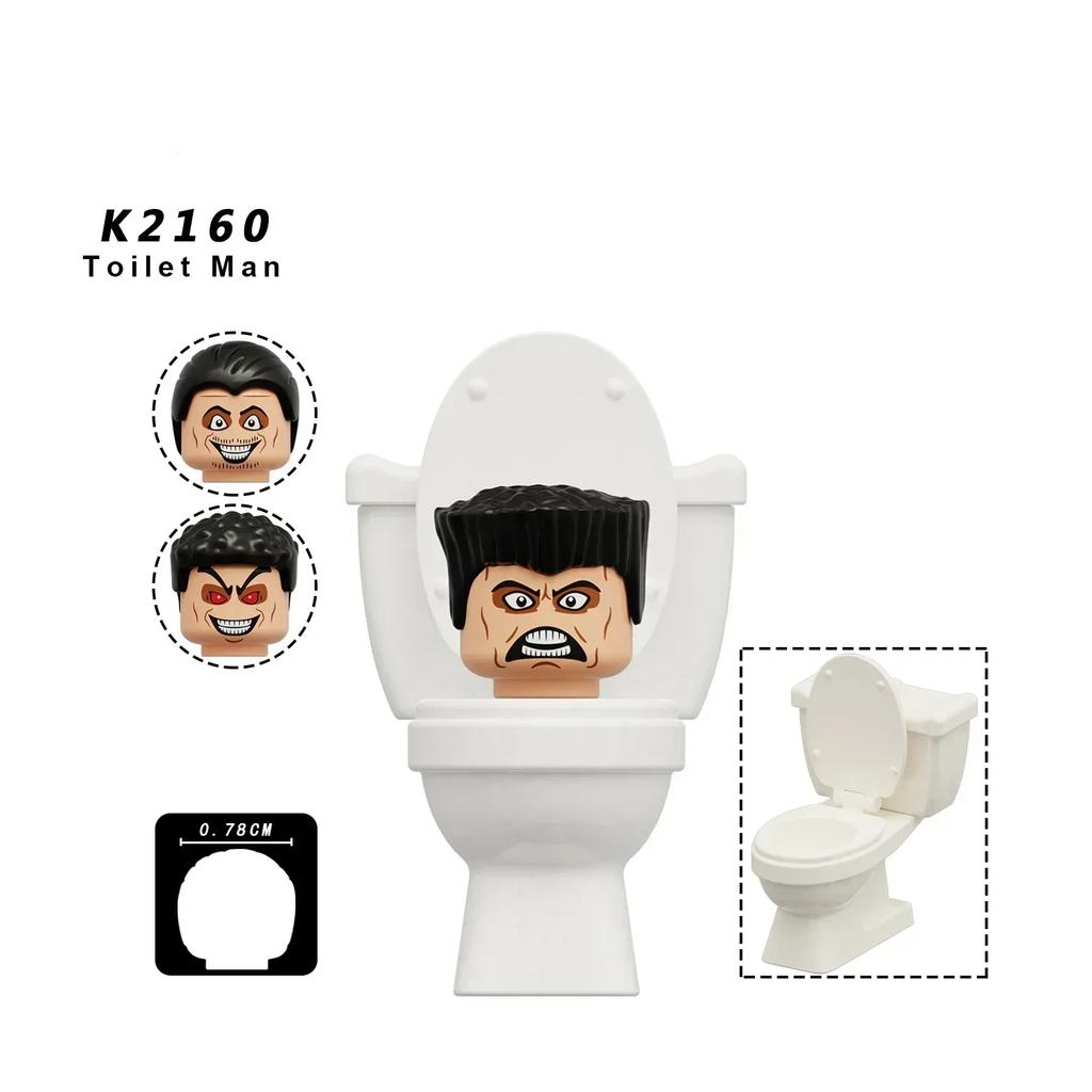 Skibidi Toilet Man Anime Cartoon Bricks Dolls Cameraman Speakerman TV Man Mini Action Bricks Toy Figures Building Blocks