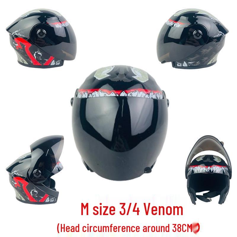 Venom Custom Bear Doll: Model Locomotive, Motorcycle Helmet, Car Pendant, Mini Figurine