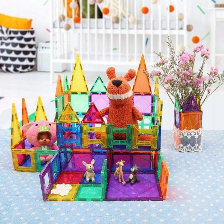 3D Magnetic Building Blocks Educational Constructions 45-Piece Puzzle for Children