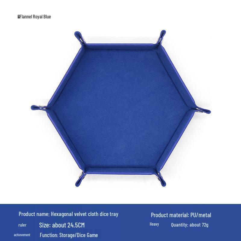 Hexagonal Folding Dice and Sundries Storage Box for Board Games