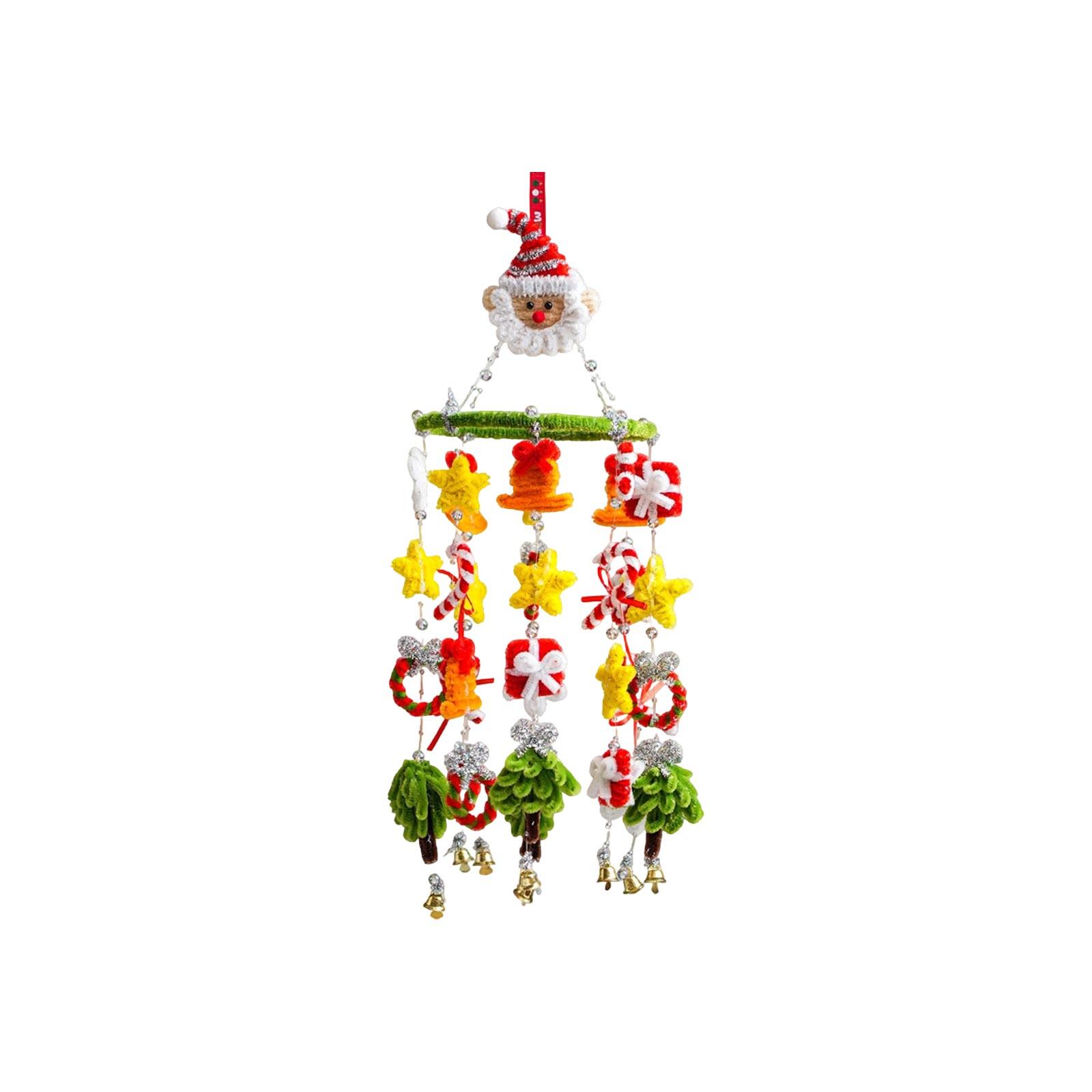 

Pipe Cleaner Christmas Tree Wind Chimes Wreath Ornament DIY Craft One Size