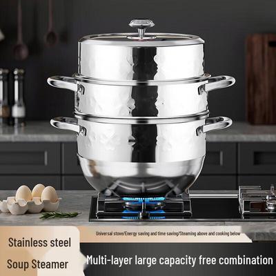 Maikaluo 28cm Three-Layer Stainless Steel Soup Steamer Pot