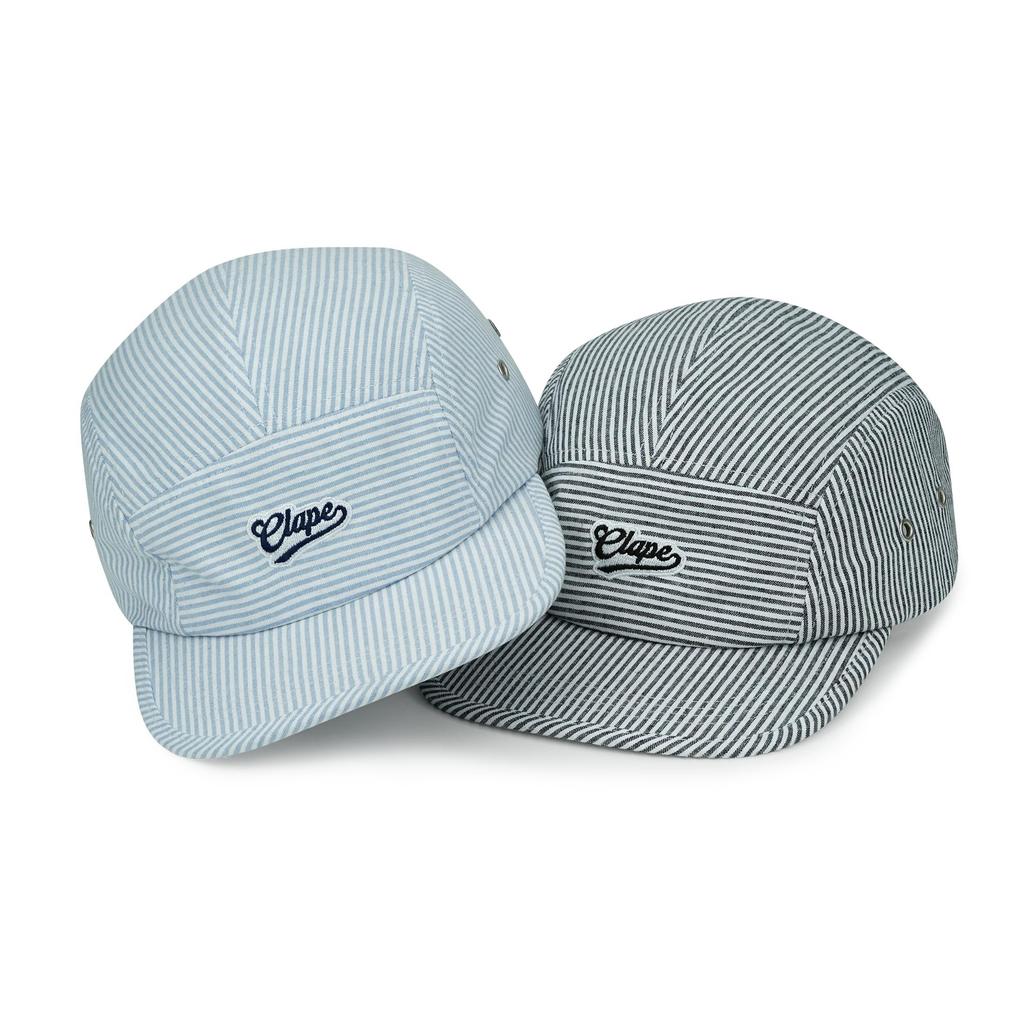 Clape Plus Size Striped Flat Embroidered Adjustable Jet Cap for Sun Perfect for Outdoor and Driving Men's 5-Panel Cap, Lightweight, Breathable, Brim,