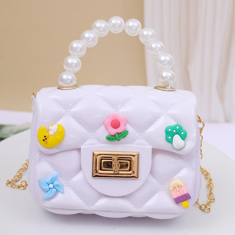 Ručne vyrobená záplata DIY mini taška reťazka crossbody taška princezná taška detská peňaženka na drobné gélová taška