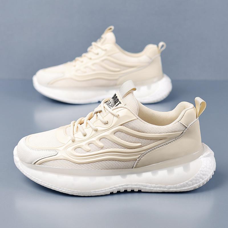 

Men s shoes summer new mesh breathable soft-soled running shoes men s sports and leisure shoes platform dad shoes 44 белый