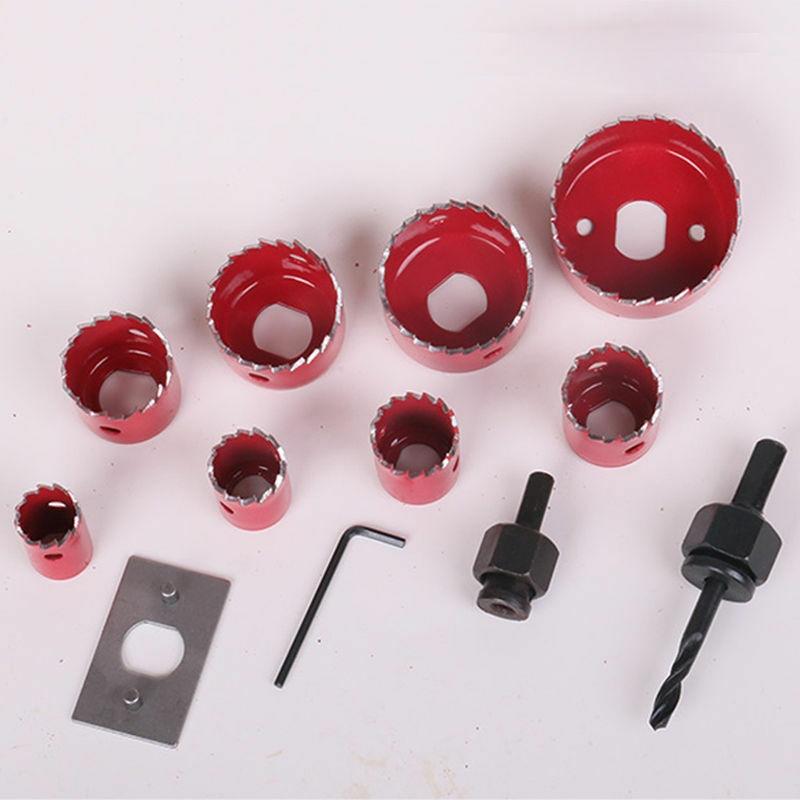 16pcs Saw Hole Drill Bit Kit Wood Plastic Sheet Metal Wcase 34"  5" Cutting