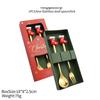 Christmas Tree Spoon & Fork Set – Santa Claus Holiday Gift
