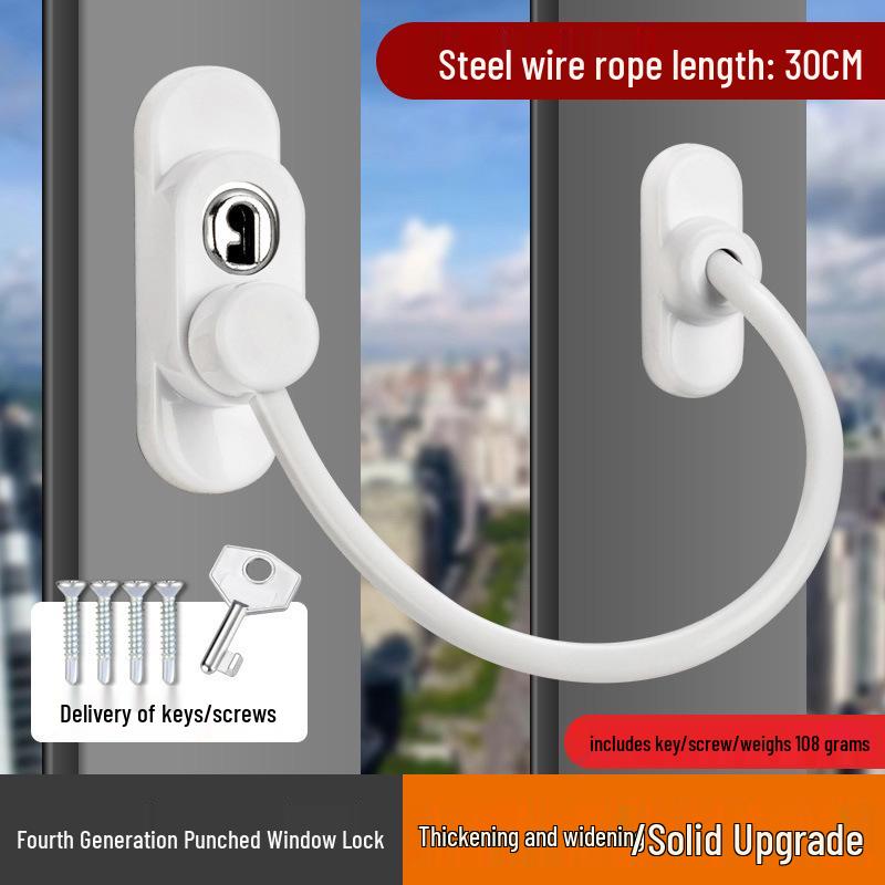 

Віконний замок з нержавіючої сталі без свердління, засувка для дитячої безпеки та захисту від крадіжок