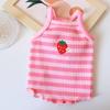1pc Striped Teddy/Bichon Frise Dog Vest, Small Dog Apparel, Spring/Summer Puppy Dress, Dog Clothes