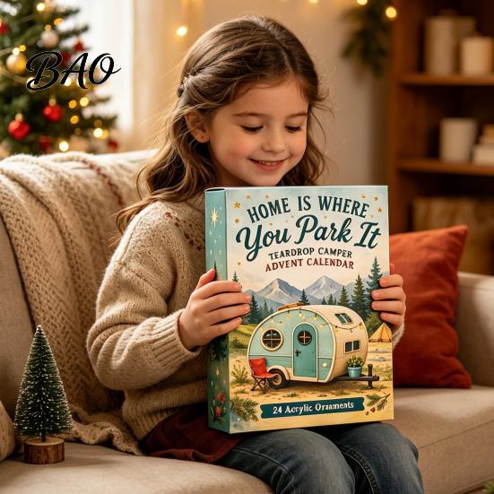 Christmas Home Decor Transportation Vehicles Advent Calendar 2026 for Kids, 24 Day Countdown Set Stocking Stuffer Kids with Collectible Acrylic
