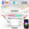 Plafoniera LED Dimmerabile AC85-265V 10W 15W Controllo Graffiti Intelligente APP Vocale RGB CW Colore Pieno Faretti Incassati a Soffitto