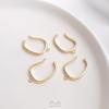 14K Gold Plated Colorfast Painless Handmade DIY Dangle Hoop Earrings with Openable Ear Hooks
