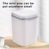 Modern Mini Trash Can Desktop Rubbish Bin with Flip Lid Large Capacity Detachable Non-Slip Waste Basket Garbage Container