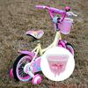 Kids Bicycle Front Basket with Ribbon Bow Toddlers Boys Girls Balance Bike Handmade Woven Storage Basket Bike Accessories