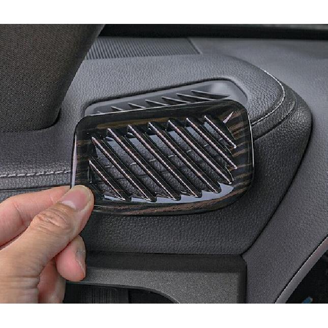 Dashboard L&R Air Outlet Vent Trim 2* For Toyota Highlander 2020-2022 Black Wood