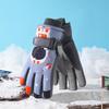Kids' Winter Cartoon Gloves: Warm, Non-Slip, Waterproof, Thick Fleece for Outdoor Sports, Cycling, Skiing