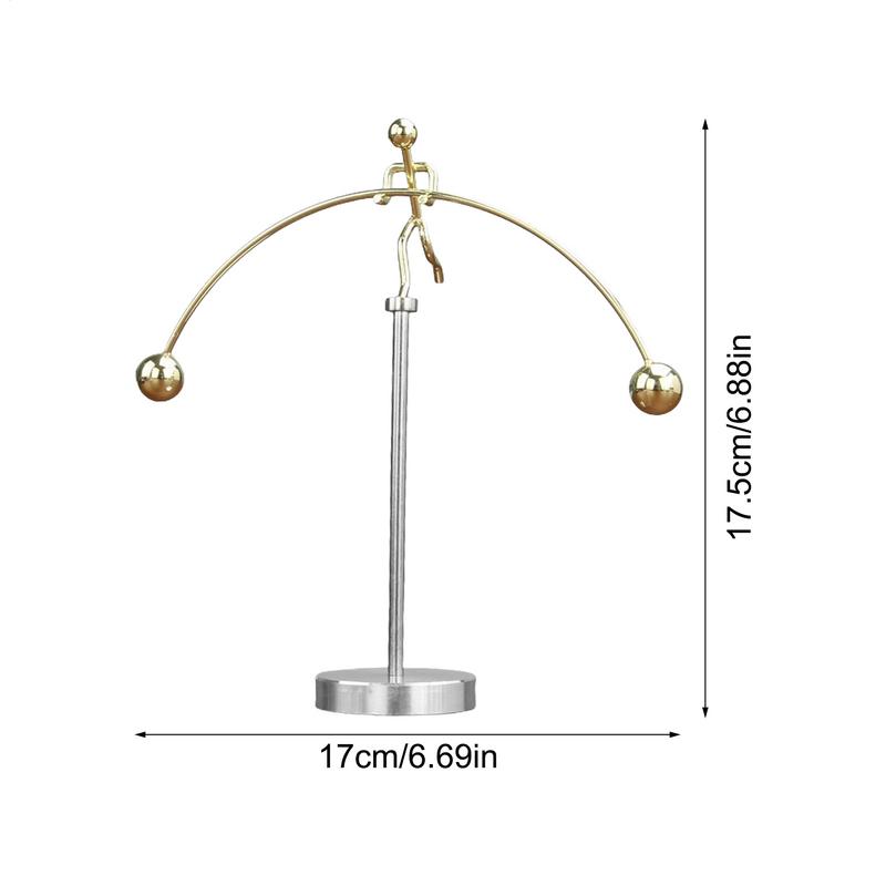 Balance Desk Toy Physics Weightlifter Art Balance Toy Perpetual Motion Toy Physics Toy for Learning Desk Decor for Cabinet