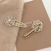 Korean Style Pearl Rhinestone Camellia Hair Clip Pearl Side Duck Beak Clip Women's Broken Bangs Clip Hair Accessories