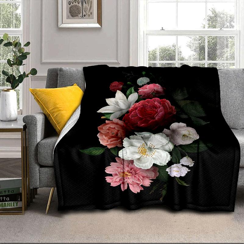 Floral Elegance In Bloom Blanket Flannel Blanket Throw Blanket Sofa Cover Blanket Soft Premium Blanket Picnic Blanket Tv Blanket Gifts