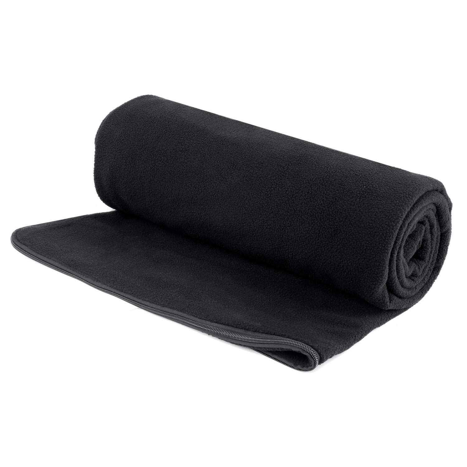 

Внутренний спальный флис, идеально подходящий для дома и улицы, для автомобиля, большой, теплый, многофункциональный мешок, одеяло, использование, кемпинг, стираемый, на молнии, в стиле конверта чёрный