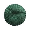 Pernă pentru pernă din catifea de lux europeană, țesătură rotundă, lucrată manual, plisată, cu roți, dovleac, 35 cm