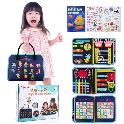 FlyCreat Montessori Práctica de Vestir Educativo Aprendizaje Alfabeto Juguete de Aprendizaje para Niños y Habilidades para la Vida Cerebro Sensorial Aprendizaje Dedo Navidad