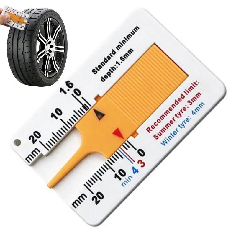 Car Tire Depth Gauge Ruler - Accurate Measurement Tool for Tyre Tread Thickness Inspection Automotive Tester
