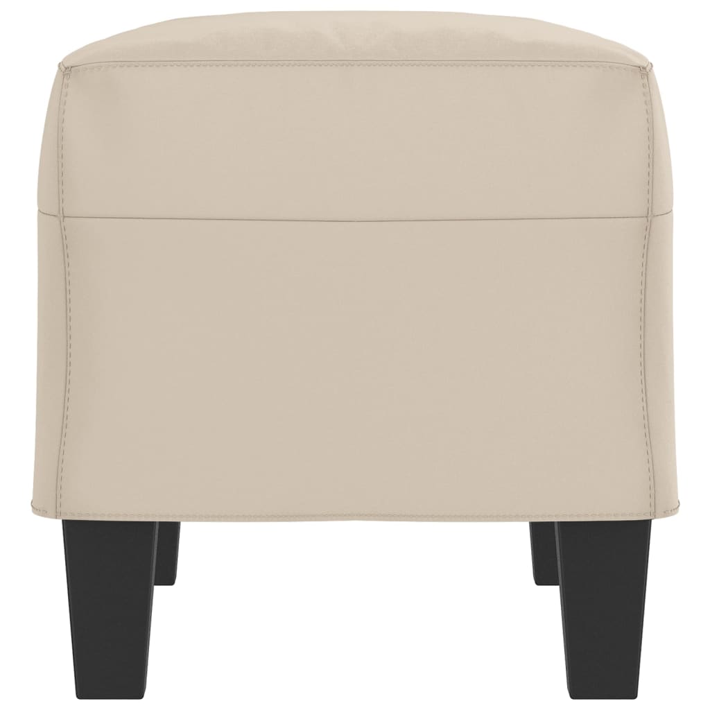 Cream Colored Bench 70 X 35 X 41 Cm Microfiber Fabric
