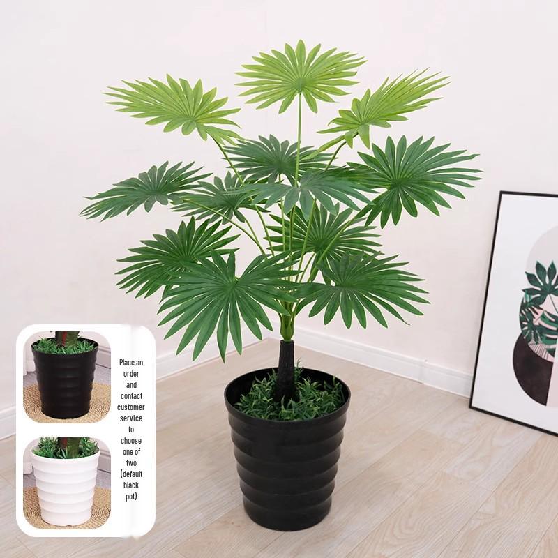 Große künstliche Fischschwanzpalme als Zimmerpflanze | Indoor-Kunstgrün für die Wohnzimmerdekoration
