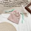 Corduroy cartoon printed drawstring storage bag portable cosmetics makeup bag sundries sorting small cloth bag