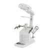 USB Electric Soldering Iron Workstation with 3X 4.5X 25X Loupe LED Lights Board Clips (White)