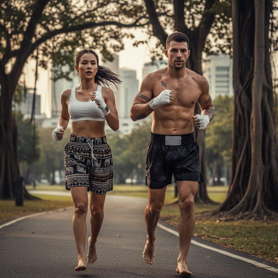 Elephant Pants Boxing Muay Thai Kickboxing Shorts Training Print Elastic Waistband Quick Dry Martial Art Boxer Unisex Men Women Workout Streetwear