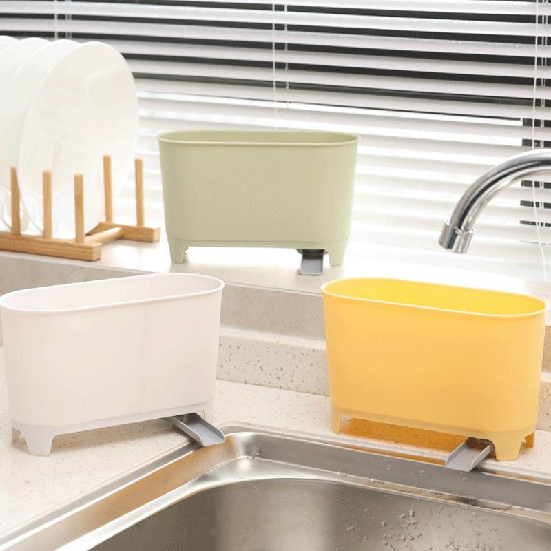 Kitchen Waste Bin Drainable Trash Can Countertop Sink Garbage Cans Home Kitchen Dry Wet Separation Rubbish Bin