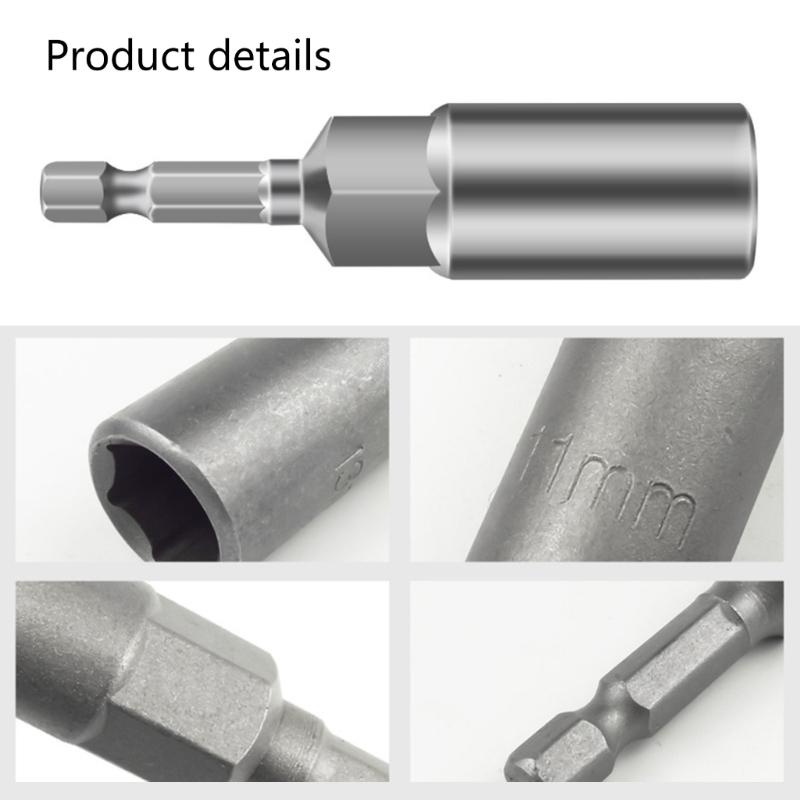 Heavy Duty Hexagonal Shank Socket Kit 5.5-19mm for Enhances Clamping Force Durability Enhances Clamping Force Stability