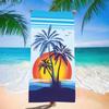 Vintage Sonnenuntergang Palmenbaum Druck Strandtuch Mikrofaser Sandfest Poolhandtuch Sommer Schwimmen Outdoor Picknick Meeresurlaub Zubehör
