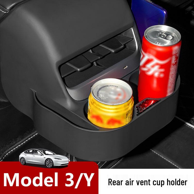 Tesla Model 3/Y Rear Seat Air Outlet Storage & Cup Holder
