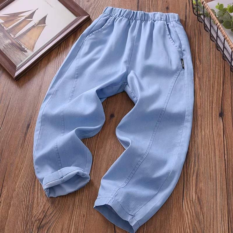 Boys' Summer Tencel Jeans – Mosquito Repellent, Ice Silk, Straight Leg Pants for Kids (2026 Trend)