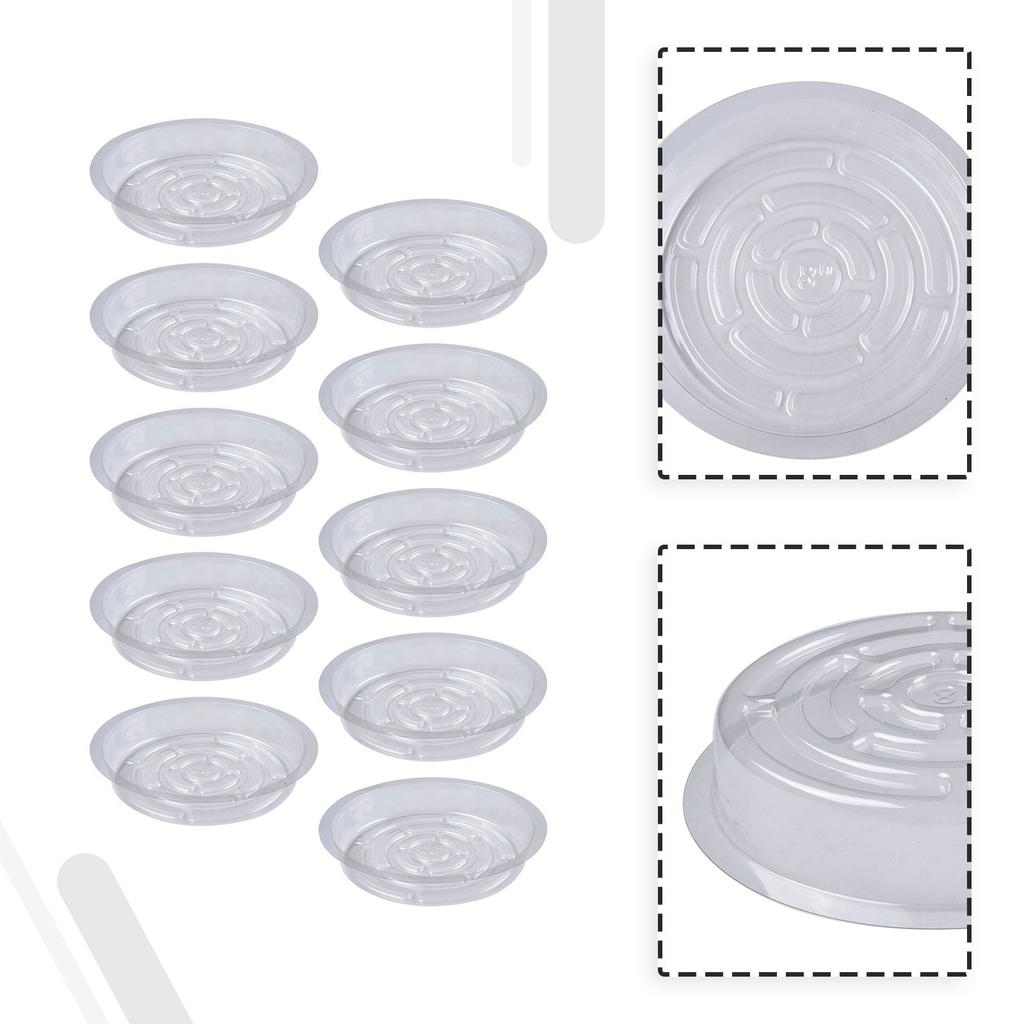Transparente Untersetzer für Pflanzen 12 Zoll 8 Zoll Kunststoff