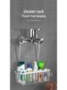 No-Drill Bathroom Shower Rack: Hanging Organizer for Shampoo and Toiletries