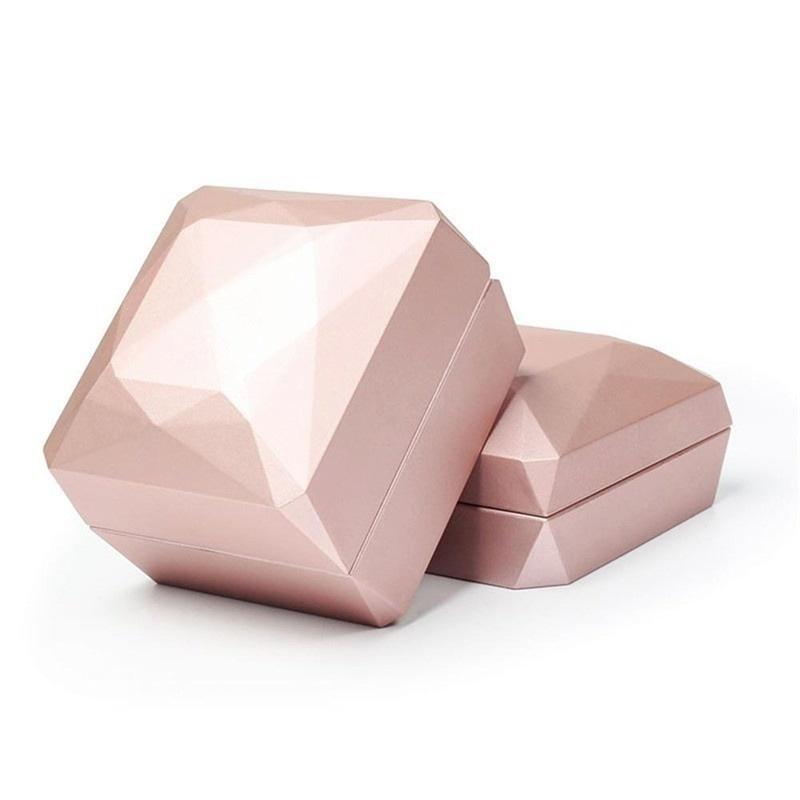 LED Engagement Wedding Earring Ring Pendant Jewelry Display Storage Case Box Gift with LED Lights