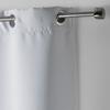 Rideau Occultant - Uni - Blanc - 140 X H180 Cm - 100% Polyester - Œillets Argent