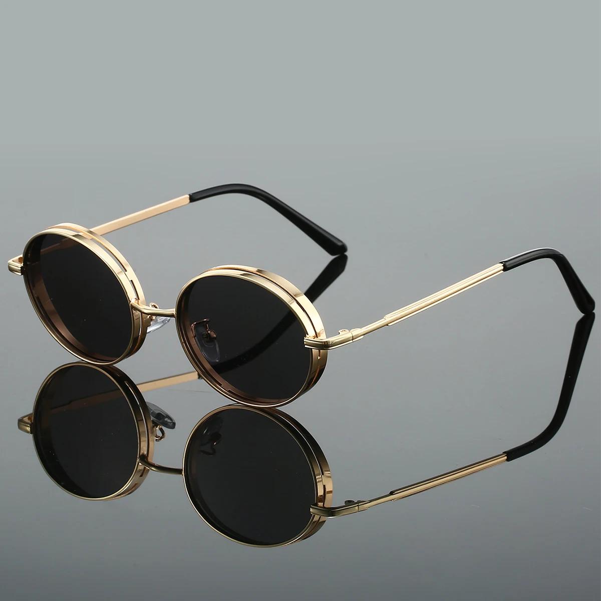 

GM LUMIAS Oval Punk Sunglasses New Men Fashion Gradient Multi-color Outdoor Shades Women Trendy Luxury Brand Design Sun Glasses as picture shows