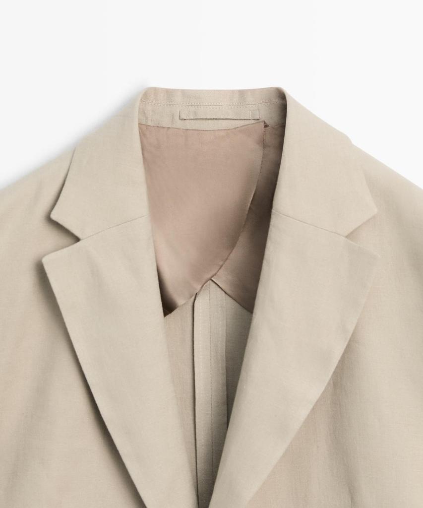 Massimo Dutti Linen Suit Blazer