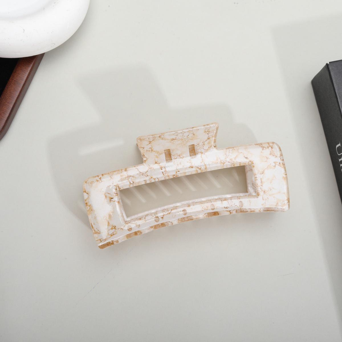 Minimalist Transparent Texture Updo Hair Clip - Solid Color Hairpin for Women