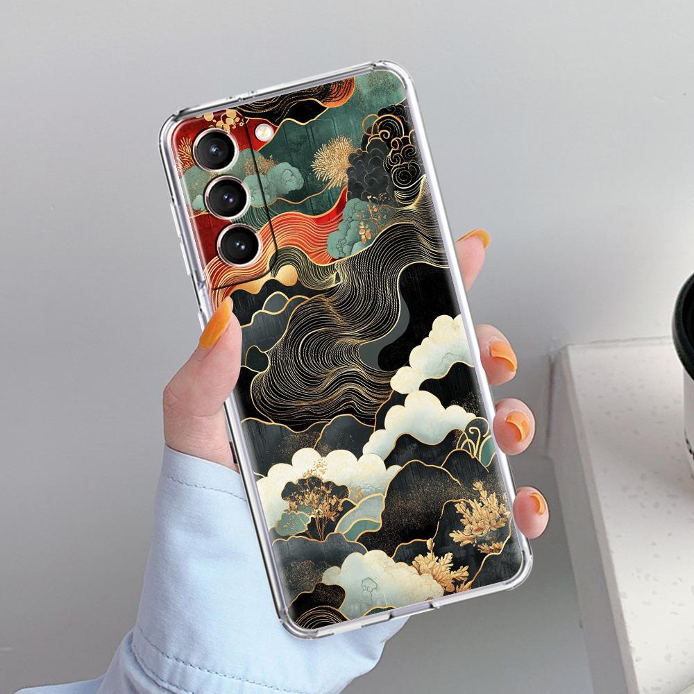Phone Case For Samsung Galaxy S26 S25 S24 S23 S22 Ultra S20 S21 FE 5G Plus Soft Clear Cover Japanese Style Art Japan
