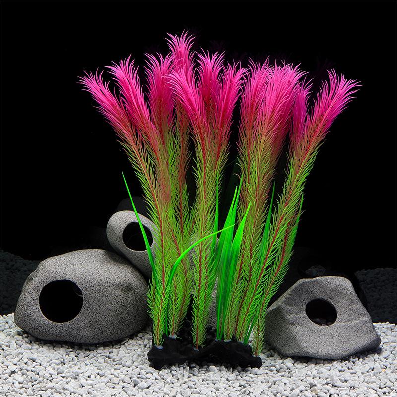 Foxtail Algae Plastic Water Plant Decoration - CH86 Fish Tank Decor Background