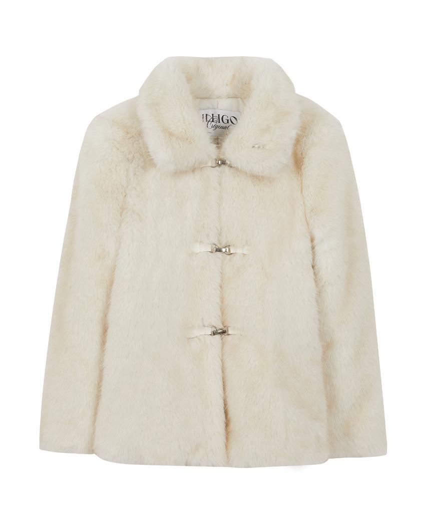 Illigo Shearling Fur Jacket Ivory